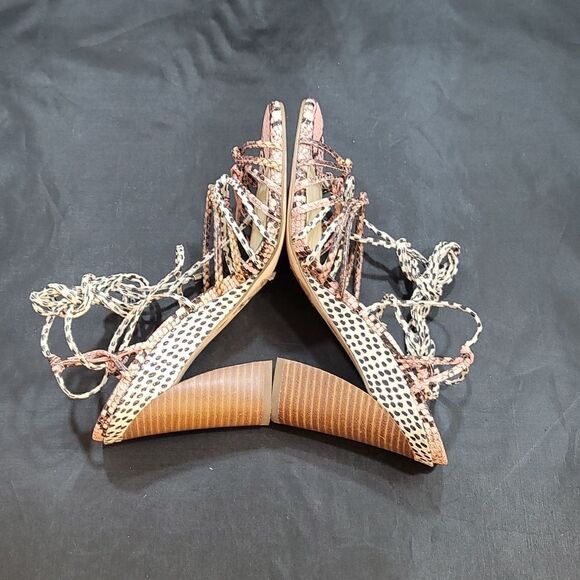 JESSICA SIMPSON WOMEN'S MALAYE BLOCK WRAP-UP SANDALS G1 - Picture 12 of 16